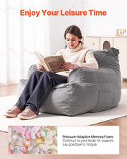 Bean Bag Chair, BeanBag Sofa Chair with Armrests for Adults, Fluffy Plush & High-Density Foam Filling Adult V952-FSYXCRDDY45448AWFV0