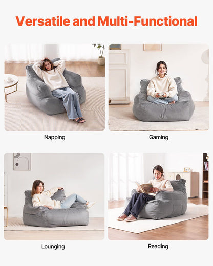 Bean Bag Chair, BeanBag Sofa Chair with Armrests for Adults, Fluffy Plush & High-Density Foam Filling Adult V952-FSYXCRDDY45448AWFV0