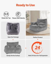Bean Bag Chair, BeanBag Sofa Chair with Armrests for Adults, Fluffy Plush & High-Density Foam Filling Adult V952-FSYXCRDDY45448AWFV0