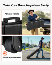 Hard Rifle Case, Lockable Rifle Case with Pre-cut Foams, 1016 mm Gun Storage with Wheels, IP67 Waterproof & V952-FSYZBQH40127R1IIQ001V0