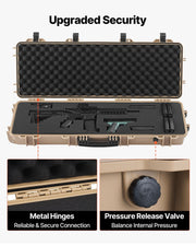Hard Rifle Case, Lockable Rifle Case with Pre-cut Foams, 1016 mm Gun Storage with Wheels, IP67 Waterproof & V952-FSYZBQH40127WY6H3001V0