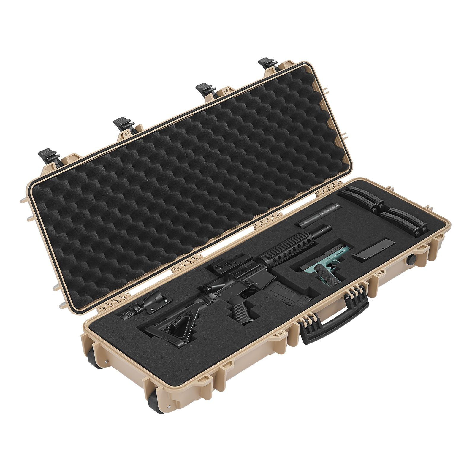 Hard Rifle Case, Lockable Rifle Case with Pre-cut Foams, 1016 mm Gun Storage with Wheels, IP67 Waterproof & V952-FSYZBQH40127WY6H3001V0