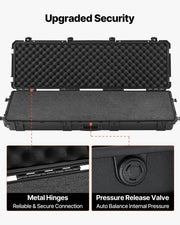 Hard Rifle Case, Lockable Rifle Case with Detachable XPE Foam, 1270 mm Gun Storage with Wheels, IP67 V952-FSYZBQH50391UMADX001V0