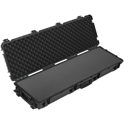 Hard Rifle Case, Lockable Rifle Case with Pre-cut Foams, 1320 mm Gun Storage with Wheels, Heavy Duty IP67 V952-FSYZBQH52415ECG24001V0