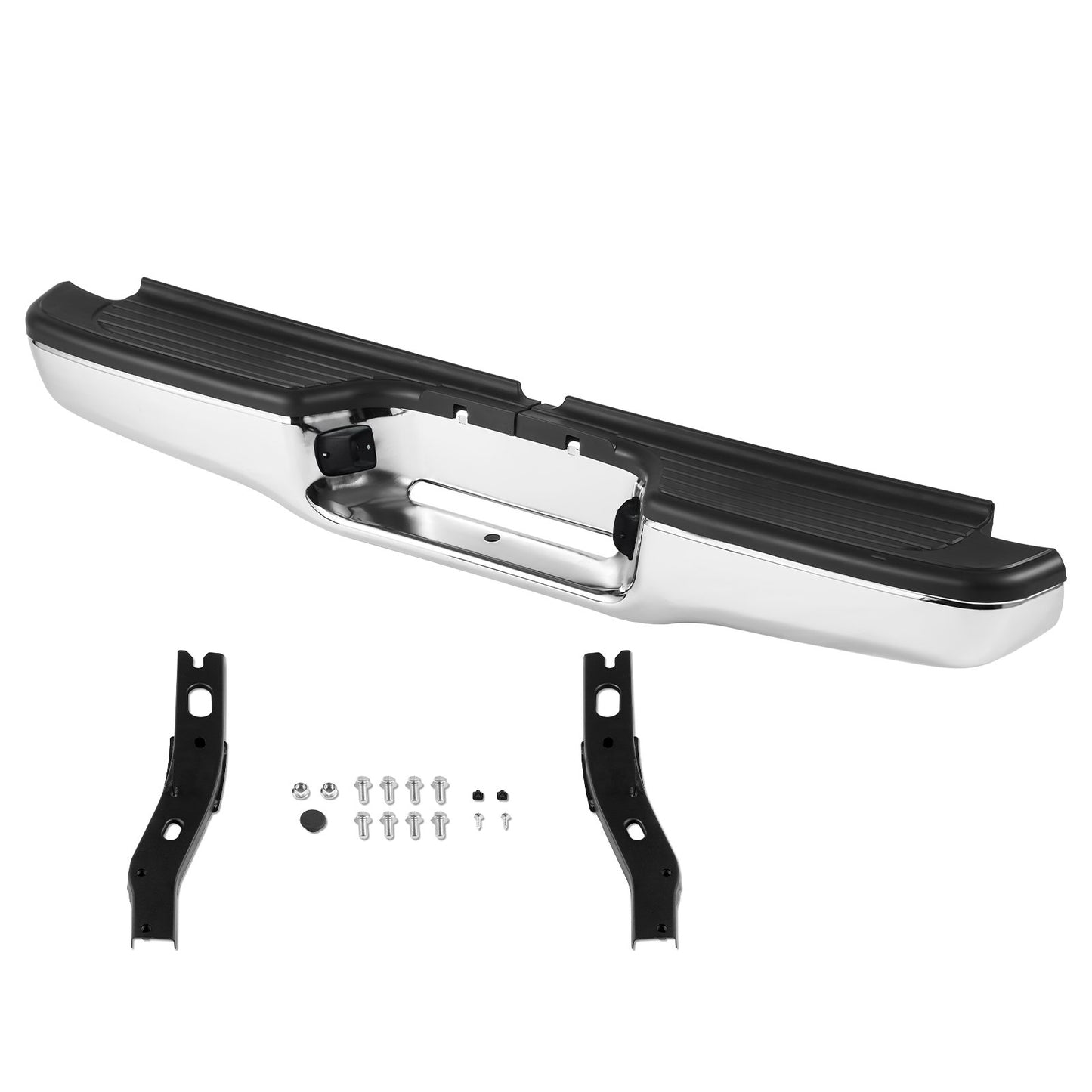Rear Step Bumper Chrome Steel Bumper Assembly for 1995-2004-Toyota Tacoma V952-FTK19952004TJ79JGV9