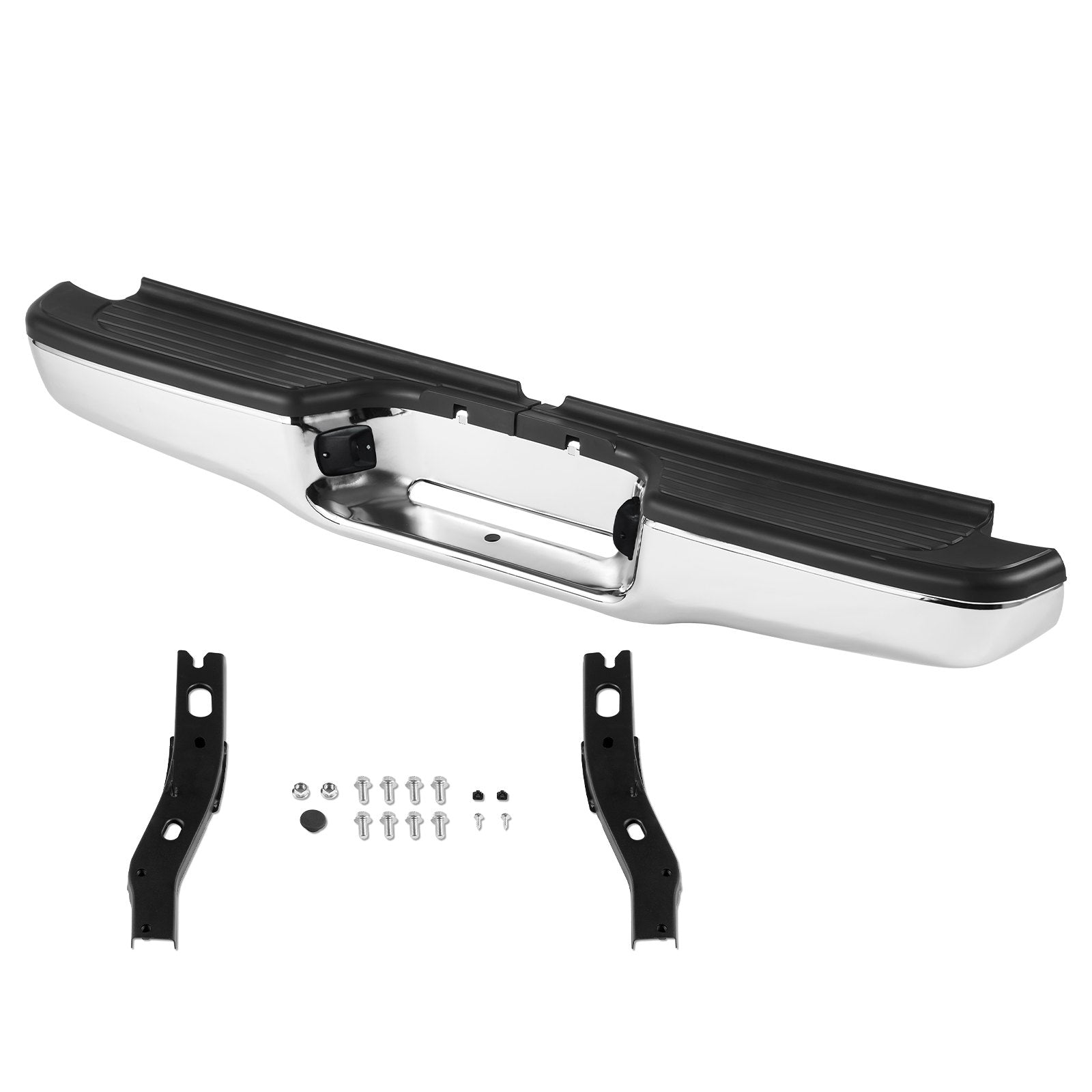 Rear Step Bumper Chrome Steel Bumper Assembly for 1995-2004-Toyota Tacoma V952-FTK19952004TJ79JGV9