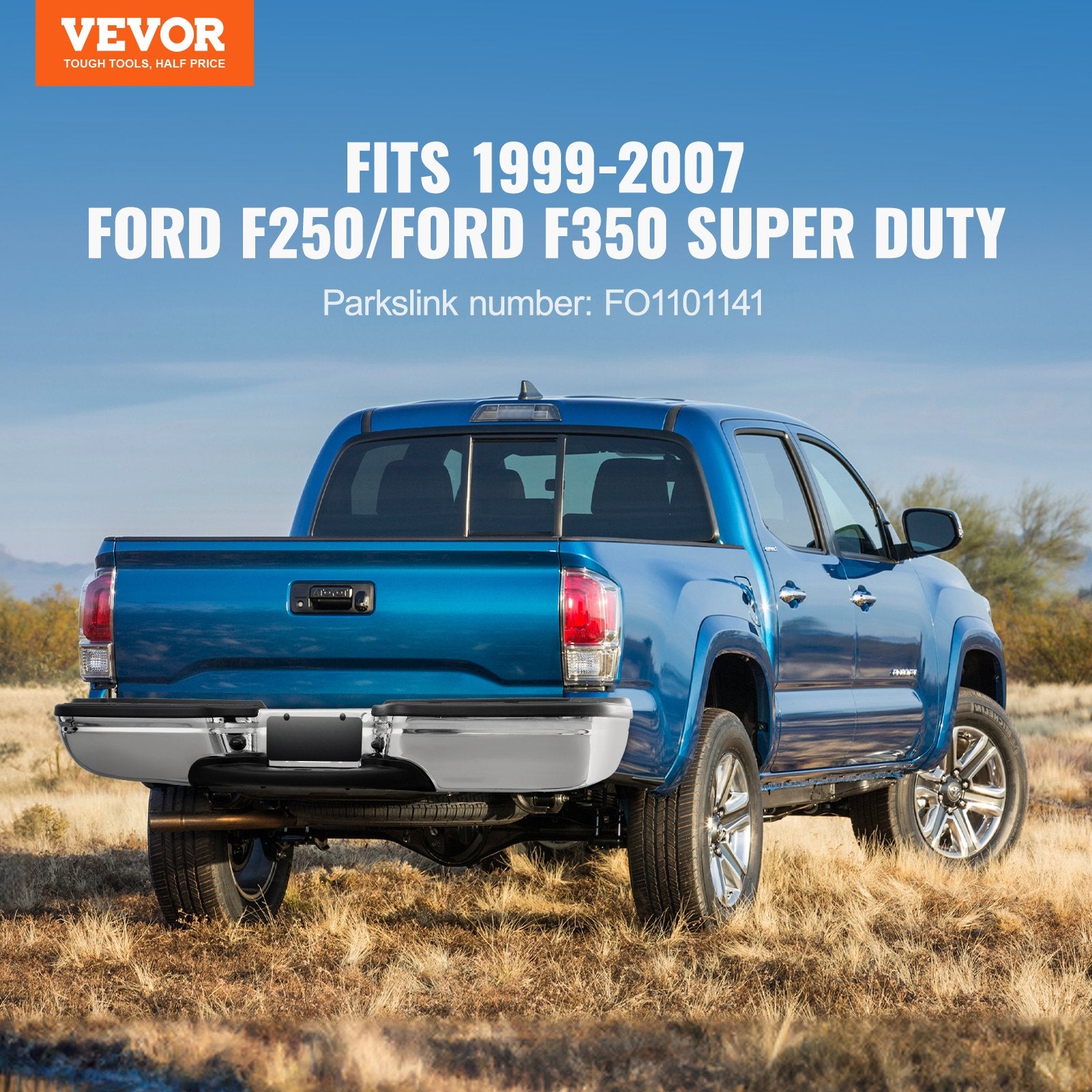 Rear Step Bumper Steel Bumper for 1999-2007-Ford F250/Ford F350 Super Duty V952-FTK19992007F4UPAOV9