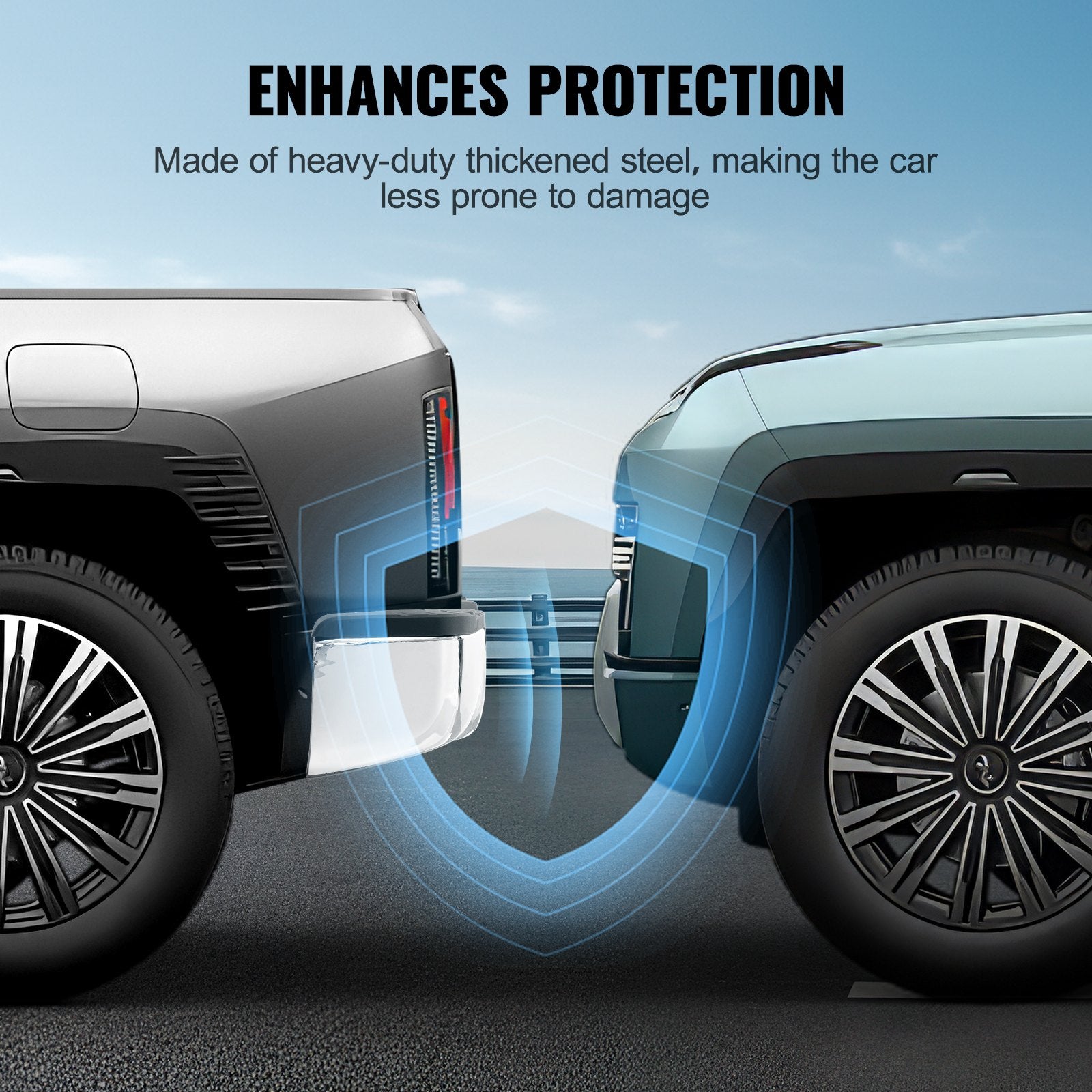 Rear Step Bumper Chrome Steel Bumper Assembly for 2007-2013-Toyota Tundra V952-FTK20072013T4XEYOV9
