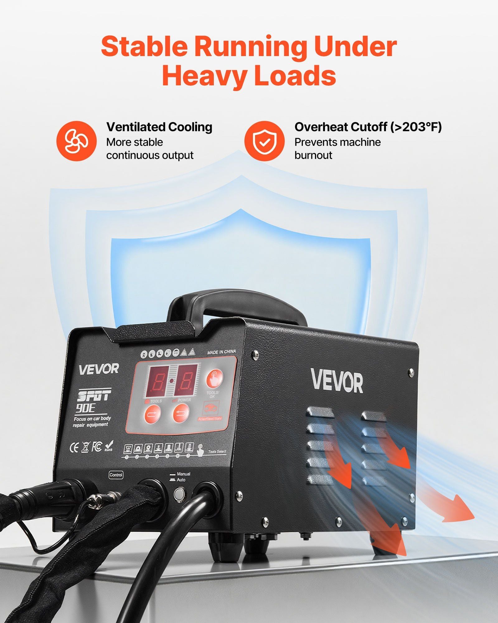 Stud Welder Dent Repair Kit & Welding Cart, 3KW Spot Welder with 2 Welding Guns and 7 Modes, Auto Body Spot V952-FTSDZYGJCLZHOP3KF001V3