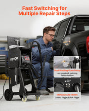 Stud Welder Dent Repair Kit & Welding Cart, 3KW Spot Welder with 2 Welding Guns and 7 Modes, Auto Body Spot V952-FTSDZYGJCLZHOP3KF001V3