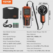 Split Handheld Anemometer, Digital Wind Speed CFM Meter Gauge with LED Backlight Screen, Measures Wind V952-FTSFSJ6ZFSBXE0A0BV9