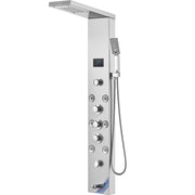 Shower Panel System, 6 Shower Modes, LED & Screen Hydroelectricity Shower Panel Tower, Rainfall, Waterfall, 8 V952-FTYS6CS2MSDPKUG3WV9