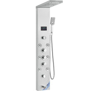 Shower Panel System, 6 Shower Modes, LED & Screen Hydroelectricity Shower Panel Tower, Rainfall, Waterfall, 8 V952-FTYS6CS2MSDPKUG3WV9