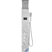 Shower Panel System, 6 Shower Modes, LED & Screen Hydroelectricity Shower Panel Tower, Rainfall, Waterfall, 5 V952-FTYS6CS2MSDPTMPHLV9