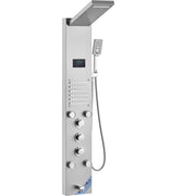 Shower Panel System, 6 Shower Modes, LED & Screen Hydroelectricity Shower Panel Tower, Rainfall, Waterfall, 5 V952-FTYS6CS2MSDPTMPHLV9