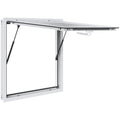 Concession Window 91x91cm, Aluminum Alloy Food Truck Service Window with Awning Door & Drag Hook, Up to 85 V952-FWCK36X36INC0H2VGV0