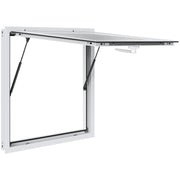 Concession Window 91x91cm, Aluminum Alloy Food Truck Service Window with Awning Door & Drag Hook, Up to 85 V952-FWCK36X36INC0H2VGV0
