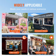 Concession Window 91x91cm, Aluminum Alloy Food Truck Service Window with Awning Door & Drag Hook, Up to 85 V952-FWCK36X36INC0H2VGV0