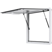 Concession Window 91x91cm, Aluminum Alloy Food Truck Service Window with Awning Door & Drag Hook, Up to 85 V952-FWCK36X36INC0H2VGV0