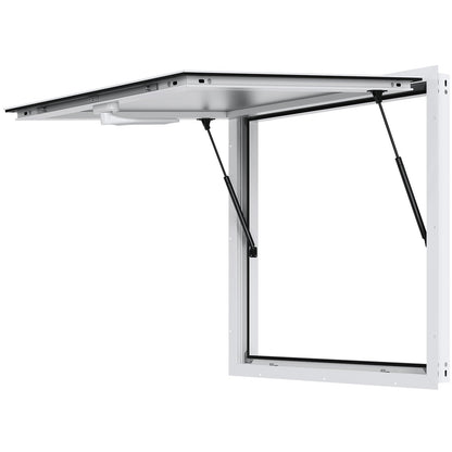Concession Window 91x91cm, Aluminum Alloy Food Truck Service Window with Awning Door & Drag Hook, Up to 85 V952-FWCK36X36INC0H2VGV0