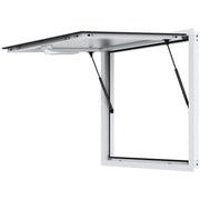 Concession Window 91x91cm, Aluminum Alloy Food Truck Service Window with Awning Door & Drag Hook, Up to 85 V952-FWCK36X36INC0H2VGV0