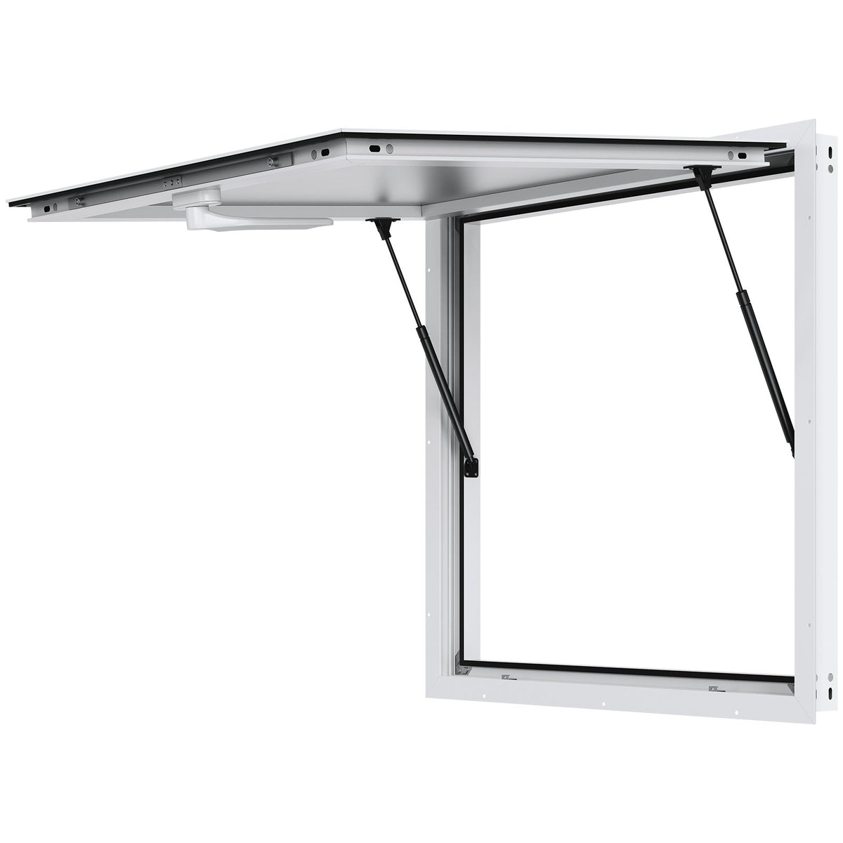 Concession Window 91x91cm, Aluminum Alloy Food Truck Service Window with Awning Door & Drag Hook, Up to 85 V952-FWCK36X36INC0H2VGV0