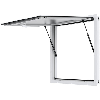 Concession Window 91x91cm, Aluminum Alloy Food Truck Service Window with Awning Door & Drag Hook, Up to 85 V952-FWCK36X36INC0H2VGV0