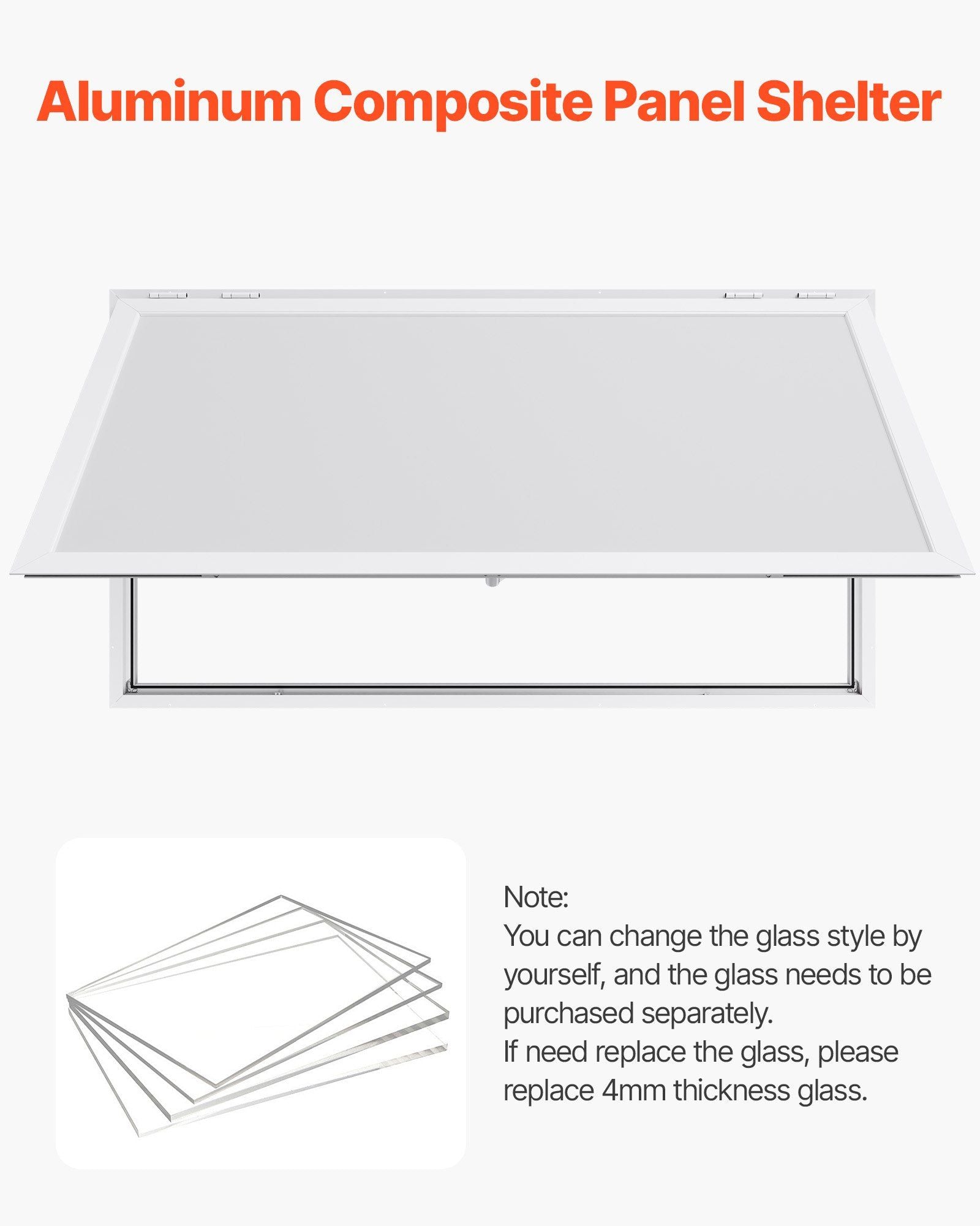 Concession Window 188x102cm, Aluminum Alloy Frame Service Window for Food Truck, Up to 85 Degrees Stand V952-FWCK7440YC0YW73KQ001V0