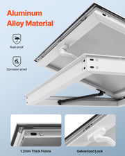 Concession Window 188x102cm, Aluminum Alloy Frame Service Window for Food Truck, Up to 85 Degrees Stand V952-FWCK7440YC0YW73KQ001V0