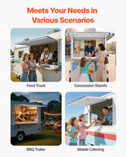 Concession Window 188x102cm, Aluminum Alloy Frame Service Window for Food Truck, Up to 85 Degrees Stand V952-FWCK7440YC0YW73KQ001V0