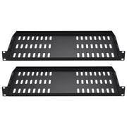 2PCS 1U Server Rack Shelf, 254mm Depth, 22.68kg Max Load Capacity Vented Cantilever or Wall Mount Rack Mount V952-FWQJJGB1U10YF1LZFV0