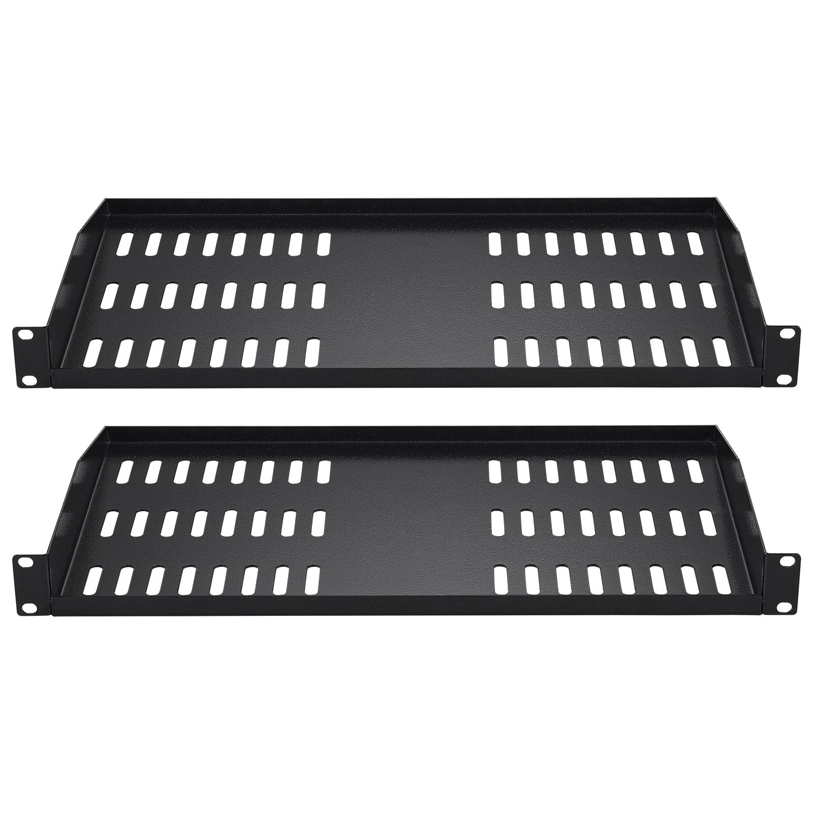 2PCS 1U Server Rack Shelf, 254mm Depth, 22.68kg Max Load Capacity Vented Cantilever or Wall Mount Rack Mount V952-FWQJJGB1U10YF1LZFV0