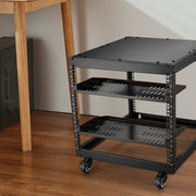 2PCS 1U Server Rack Shelf, 254mm Depth, 22.68kg Max Load Capacity Vented Cantilever or Wall Mount Rack Mount V952-FWQJJGB1U10YF1LZFV0