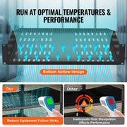 2U Server Rack Shelf 16"/406 mm Depth Vented Rack Mount Shelf with Tray V952-FWQJJGB2U16Y33AWQV0