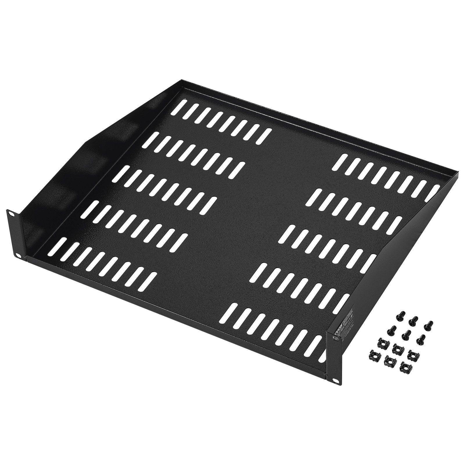2U Server Rack Shelf 16"/406 mm Depth Vented Rack Mount Shelf with Tray V952-FWQJJGB2U16Y33AWQV0