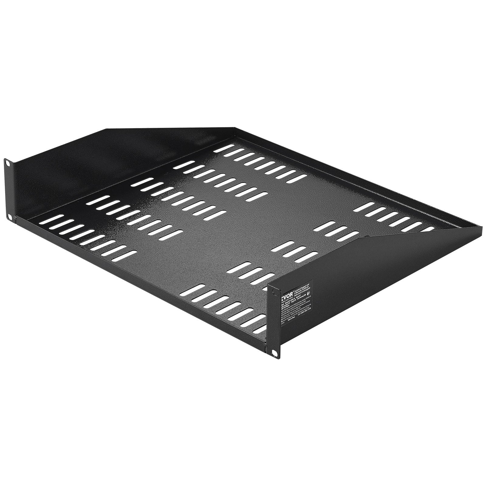 2U Server Rack Shelf 16"/406 mm Depth Vented Rack Mount Shelf with Tray V952-FWQJJGB2U16Y33AWQV0