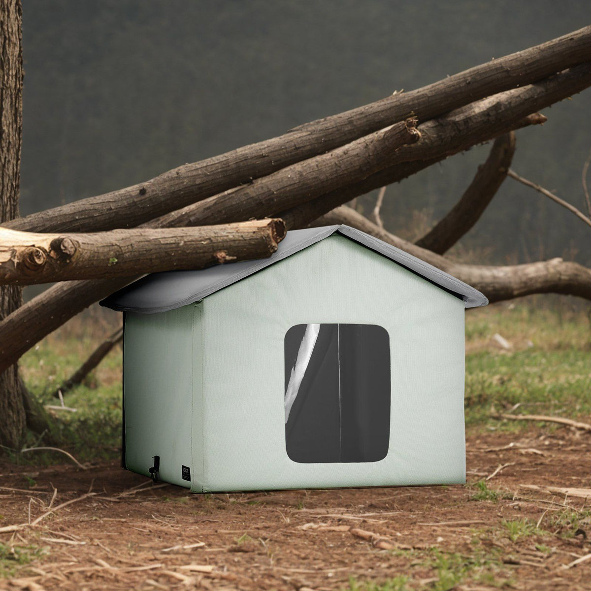 Heated Cat House, Outdoor Kitty Shelter with Adjustable Temperature and Timer, 600D Oxford Cloth Foldable Cat V952-FWSBYMBHSNJB0APUQV3