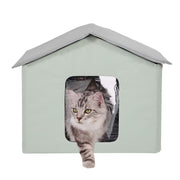 Heated Cat House, Outdoor Kitty Shelter with Adjustable Temperature and Timer, 600D Oxford Cloth Foldable Cat V952-FWSBYMBHSNJB0APUQV3