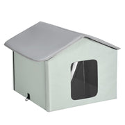 Heated Cat House, Outdoor Kitty Shelter with Adjustable Temperature and Timer, 600D Oxford Cloth Foldable Cat V952-FWSBYMBHSNJB0APUQV3