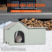 Heated Cat House, Outdoor Kitty Shelter with Adjustable Temperature and Timer, 600D Oxford Cloth Foldable Cat V952-FWSBYMBHSNJBGX6FWV3