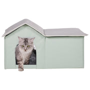 Heated Cat House, Outdoor Kitty Shelter with Adjustable Temperature and Timer, 600D Oxford Cloth Foldable Cat V952-FWSBYMBHSNJBGX6FWV3
