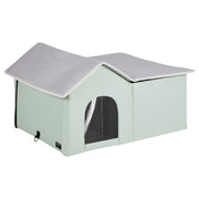 Heated Cat House, Outdoor Kitty Shelter with Adjustable Temperature and Timer, 600D Oxford Cloth Foldable Cat V952-FWSBYMBHSNJBGX6FWV3