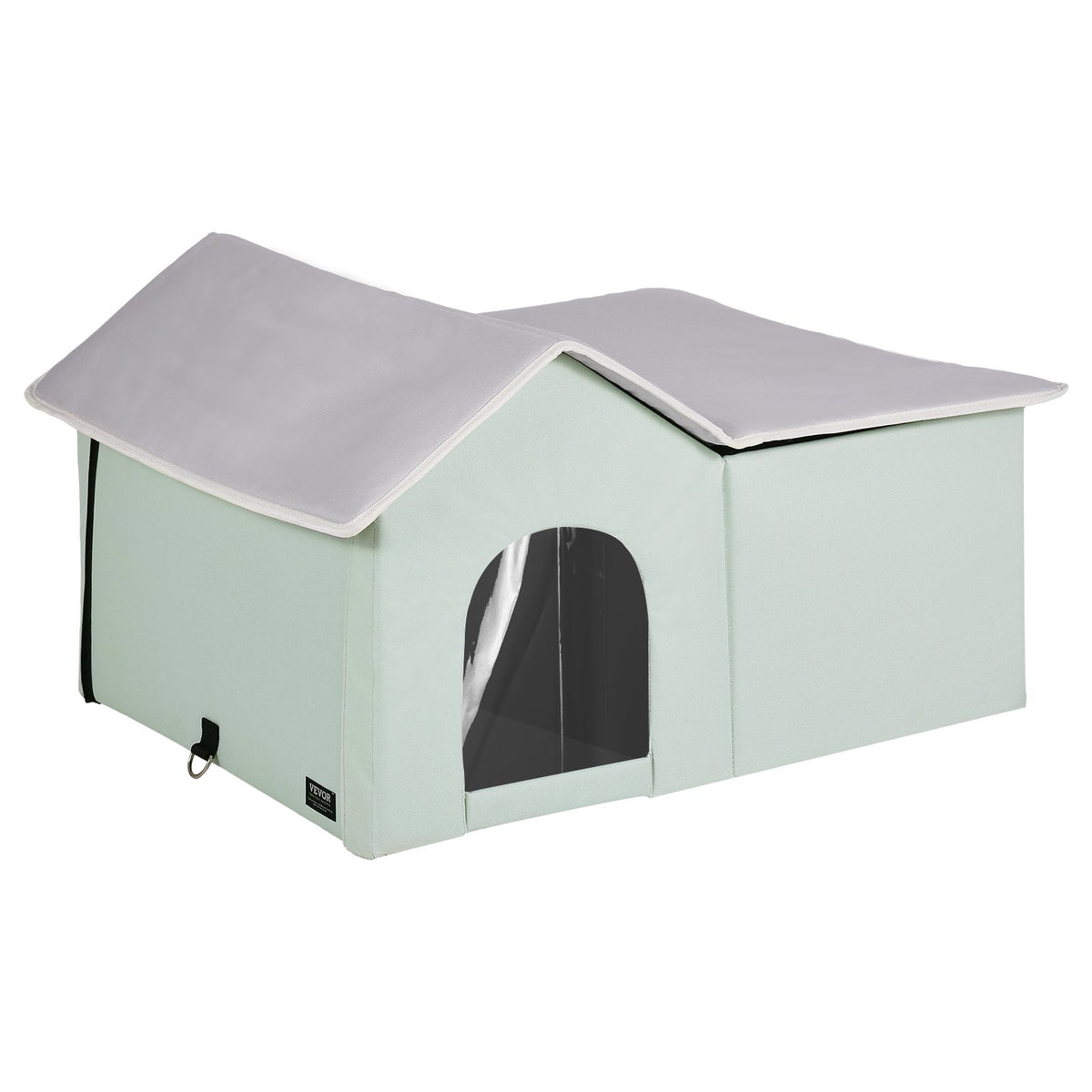 Heated Cat House, Outdoor Kitty Shelter with Adjustable Temperature and Timer, 600D Oxford Cloth Foldable Cat V952-FWSBYMBHSNJBGX6FWV3