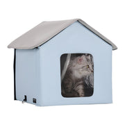 Heated Cat House, Outdoor Kitty Shelter with Timer, 600D Oxford Cloth Foldable Cat Shelter with Heated Pad V952-FWSBYMBHSNJBUZ1X4V3