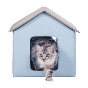 Heated Cat House, Outdoor Kitty Shelter with Timer, 600D Oxford Cloth Foldable Cat Shelter with Heated Pad V952-FWSBYMBHSNJBUZ1X4V3