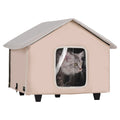 Elevated Heated Cat House, Outdoor Kitty Shelter with Timer, 600D Oxford Cloth Foldable Cat Shelter with V952-FWSBYMBHSNJBXCGRFV3