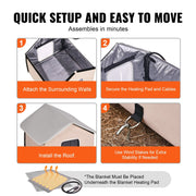 Elevated Heated Cat House, Outdoor Kitty Shelter with Timer, 600D Oxford Cloth Foldable Cat Shelter with V952-FWSBYMBHSNJBXCGRFV3