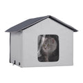 Heated Cat House, Outdoor Kitty Shelter with Timer, 600D Oxford Cloth Foldable Cat Shelter with Heated Pad V952-FWSBYMBHSNJBYZ78WV3