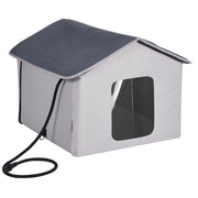 Heated Cat House, Outdoor Kitty Shelter with Timer, 600D Oxford Cloth Foldable Cat Shelter with Heated Pad V952-FWSBYMBHSNJBYZ78WV3