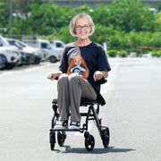 Wheelchair, Aluminum Alloy Ultra-Lightweight Transport Chair for Adults, Foldable Cabin Wheelchair with V952-FWYSLYLHJ157O4N02V0